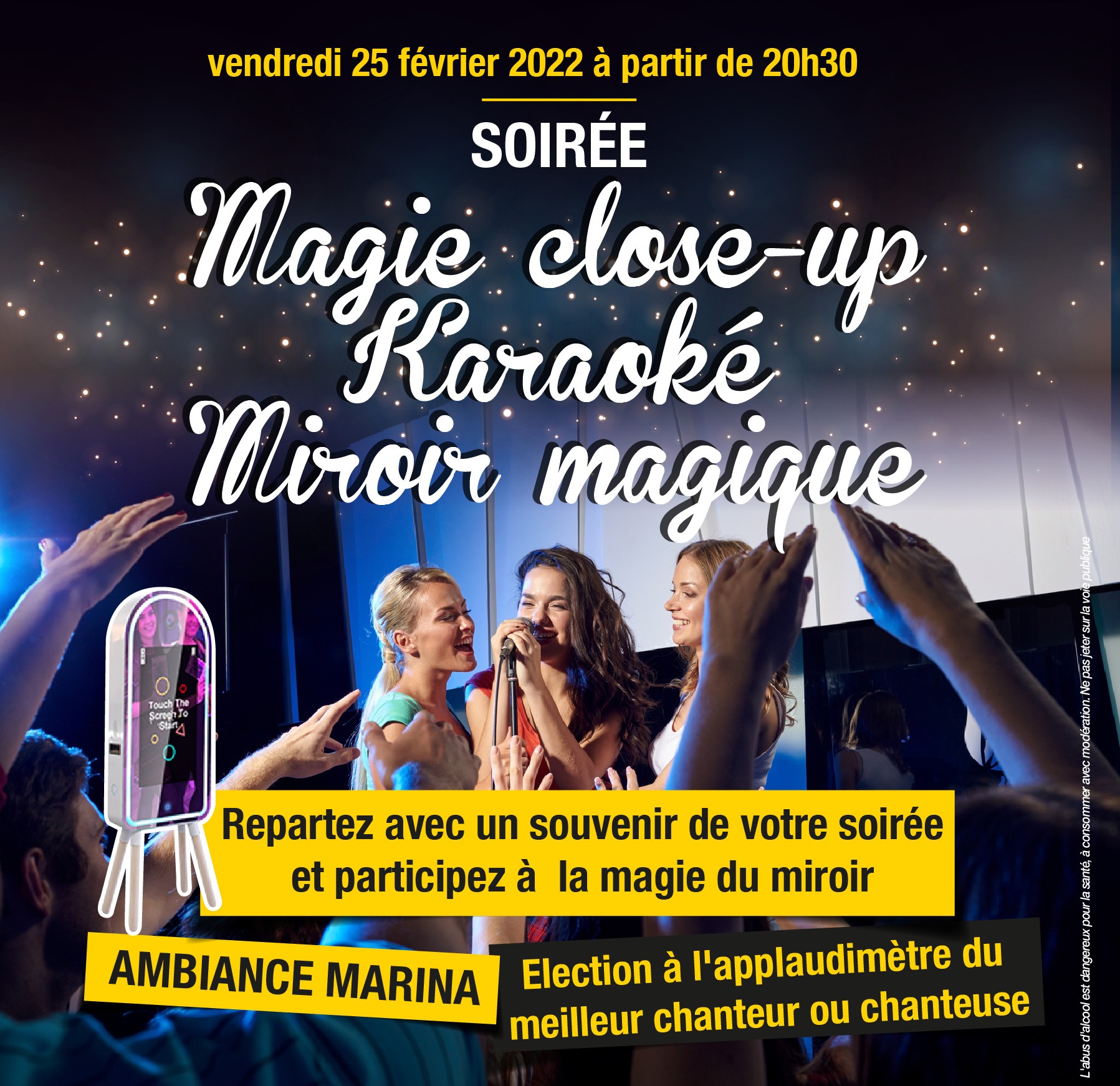 Soirée Magie Close-Up Karaoké miroir magique - le 25 février 2022